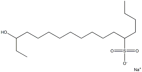 15-Hydroxyheptadecane-5-sulfonic acid sodium salt Struktur