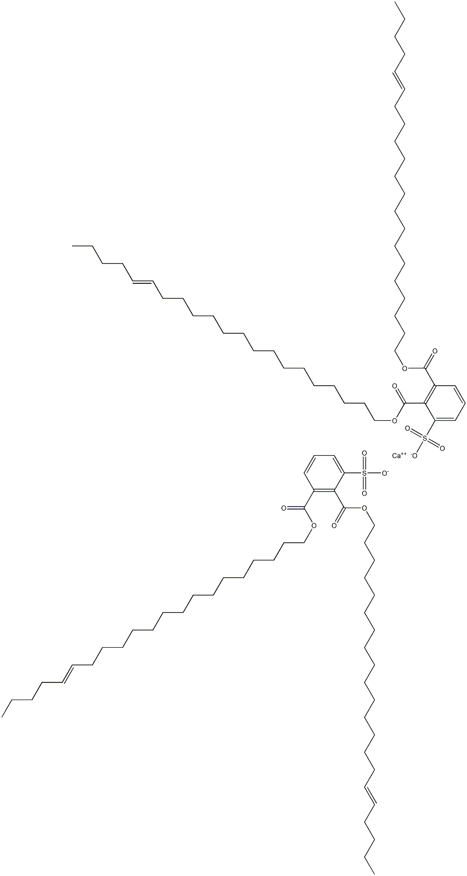 Bis[2,3-di(16-henicosenyloxycarbonyl)benzenesulfonic acid]calcium salt Struktur