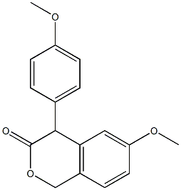 4-(4-Methoxyphenyl)-6-methoxyisochroman-3-one Struktur