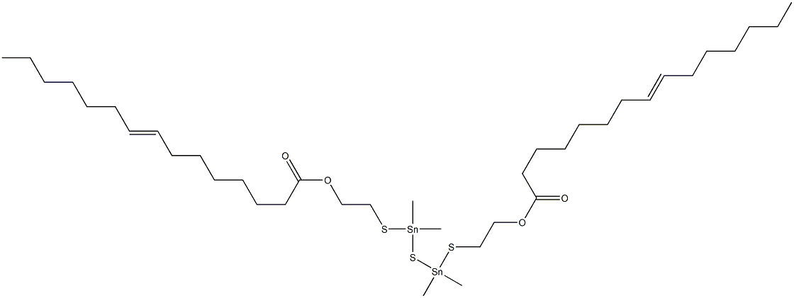 Bis[dimethyl[[2-(7-tetradecenylcarbonyloxy)ethyl]thio]stannyl] sulfide Struktur