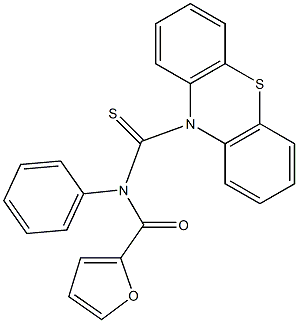 N-(2-Furylcarbonyl)-N-phenyl-10H-phenothiazine-10-carbothioamide Struktur