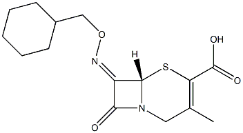 7-[(Z)-(Cyclohexylmethoxy)imino]-3-methylcepham-3-ene-4-carboxylic acid Struktur