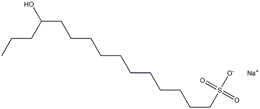 12-Hydroxypentadecane-1-sulfonic acid sodium salt Struktur