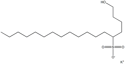 1-Hydroxyoctadecane-5-sulfonic acid potassium salt Struktur