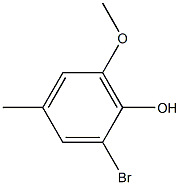 2-Bromo-6-methoxy-4-methylphenol Struktur