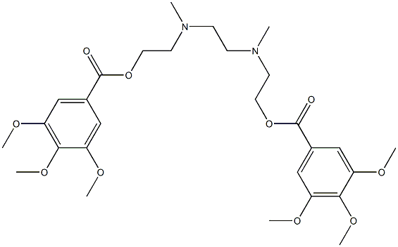 3,6-Dimethyl-3,6-diazaoctane-1,8-diol bis(3,4,5-trimethoxybenzoate) Struktur