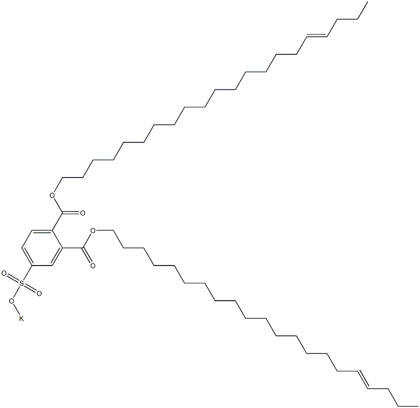 4-(Potassiosulfo)phthalic acid di(17-henicosenyl) ester Struktur