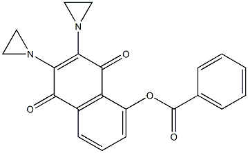 2,3-Bis(1-aziridinyl)-5-benzoyloxy-1,4-naphthoquinone Struktur