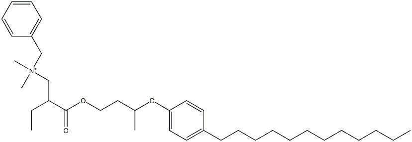 N,N-Dimethyl-N-benzyl-N-[2-[[3-(4-dodecylphenyloxy)butyl]oxycarbonyl]butyl]aminium Struktur