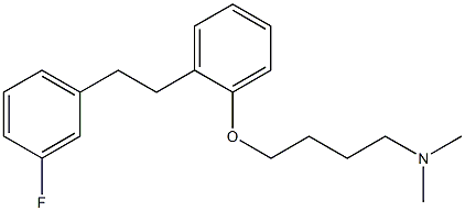 4-[2-[2-(3-Fluorophenyl)ethyl]phenoxy]-N,N-dimethylbutan-1-amine Struktur