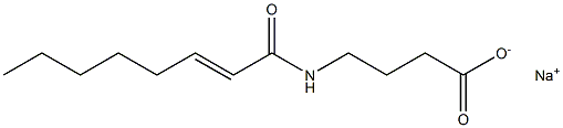 4-(2-Octenoylamino)butyric acid sodium salt Struktur