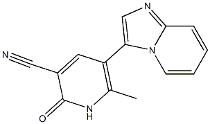 3-[(1,2-Dihydro-2-oxo-3-cyano-6-methylpyridin)-5-yl]imidazo[1,2-a]pyridine Struktur