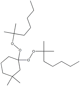 3,3-Dimethyl-1,1-bis(1,1-dimethylhexylperoxy)cyclohexane Struktur