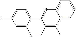 3-Fluoro-7-methyl-6H-[1]benzothiopyrano[4,3-b]quinoline Struktur