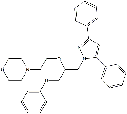 1-[3-Phenoxy-2-[2-(morpholino)ethoxy]propyl]-3,5-diphenyl-1H-pyrazole Struktur