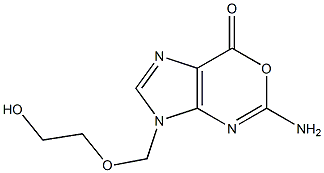 5-Amino-3-(2-hydroxyethoxymethyl)imidazo[4,5-d][1,3]oxazin-7(3H)-one Struktur