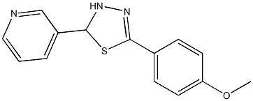 5-(4-Methoxyphenyl)-2,3-dihydro-2-(3-pyridinyl)-1,3,4-thiadiazole Struktur