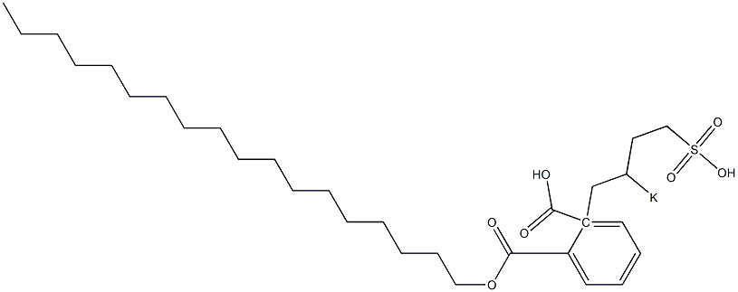 Phthalic acid 1-octadecyl 2-(2-potassiosulfobutyl) ester Struktur