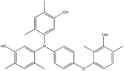 N,N-Bis(5-hydroxy-2,4-dimethylphenyl)-4-(3-hydroxy-2,4-dimethylphenoxy)benzenamine Struktur