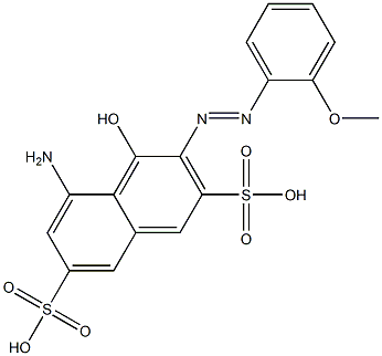 5-Amino-4-hydroxy-3-(2-methoxyphenylazo)-2,7-naphthalenedisulfonic acid Struktur