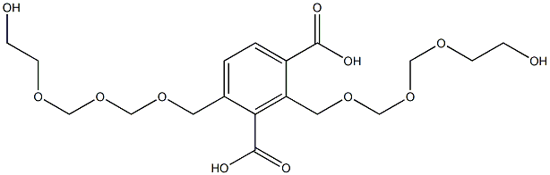 2,4-Bis(8-hydroxy-2,4,6-trioxaoctan-1-yl)isophthalic acid Struktur