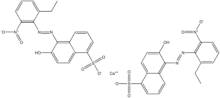 Bis[1-[(2-ethyl-6-nitrophenyl)azo]-2-hydroxy-5-naphthalenesulfonic acid]calcium salt Struktur