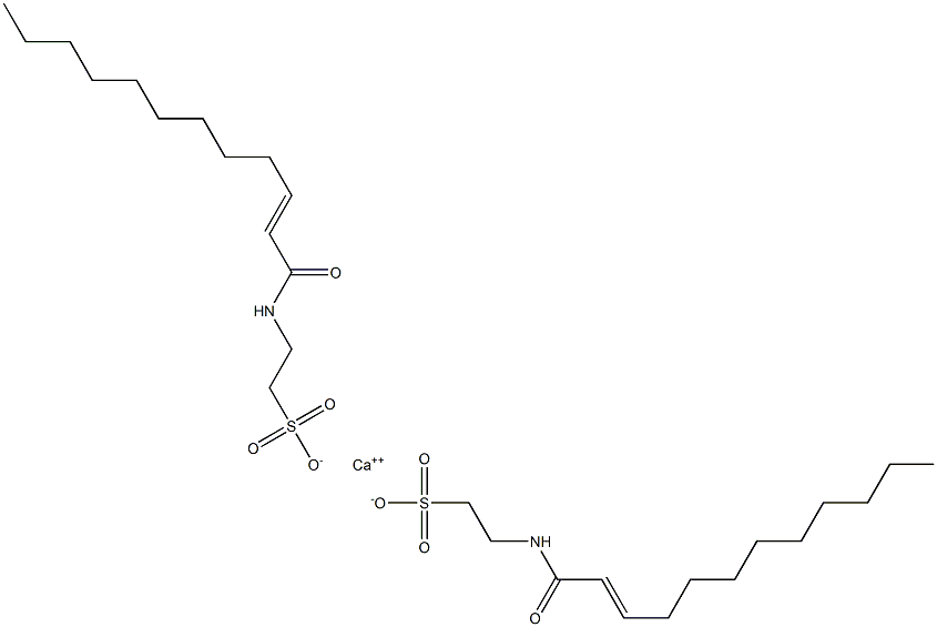 Bis[N-(2-dodecenoyl)taurine]calcium salt Struktur