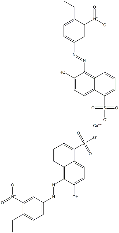 Bis[1-[(4-ethyl-3-nitrophenyl)azo]-2-hydroxy-5-naphthalenesulfonic acid]calcium salt Struktur