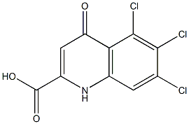 5,6,7-Trichloro-1,4-dihydro-4-oxoquinoline-2-carboxylic acid Struktur