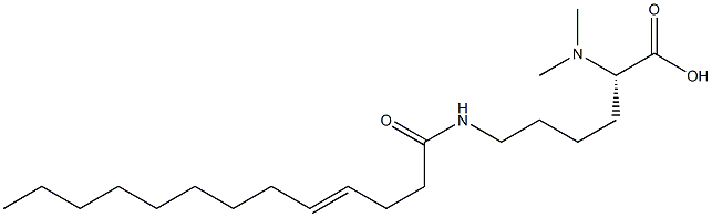 N6-(4-Tridecenoyl)-N2,N2-dimethyllysine Struktur