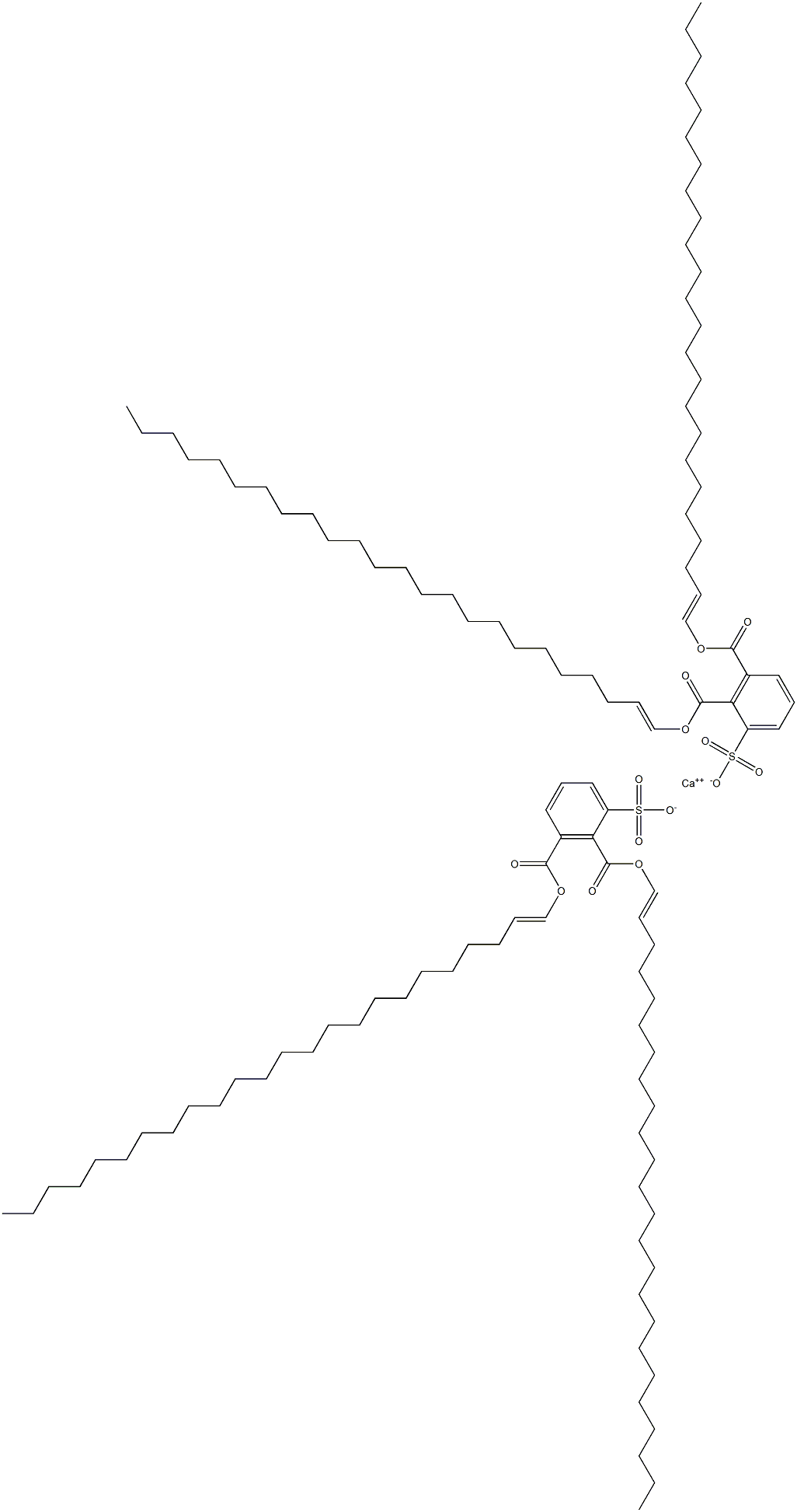 Bis[2,3-di(1-tetracosenyloxycarbonyl)benzenesulfonic acid]calcium salt Struktur