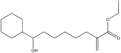 8-Cyclohexyl-8-hydroxy-2-methyleneoctanoic acid ethyl ester Struktur