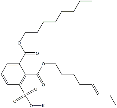 3-(Potassiosulfo)phthalic acid di(5-octenyl) ester Struktur