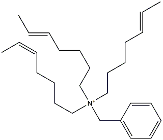 Tri(5-heptenyl)benzylaminium Struktur