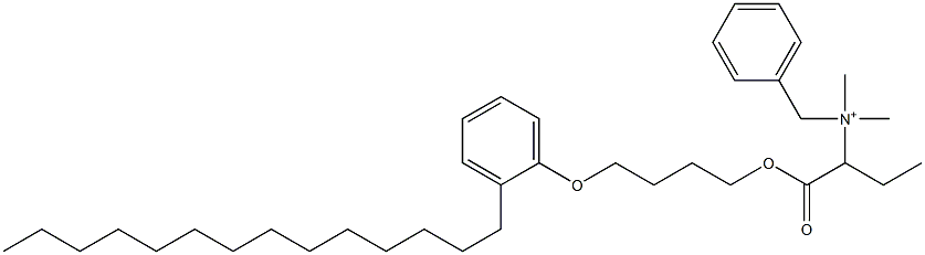 N,N-Dimethyl-N-benzyl-N-[1-[[4-(2-tetradecylphenyloxy)butyl]oxycarbonyl]propyl]aminium Struktur