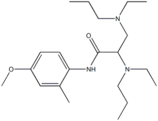 2,3-Bis(ethylpropylamino)-N-(2-methyl-p-methoxyphenyl)propionamide Struktur