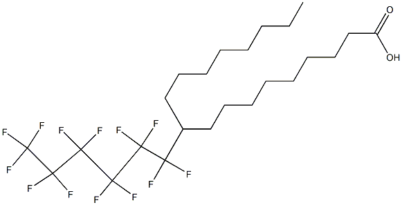 10-(Tridecafluorohexyl)octadecanoic acid Struktur