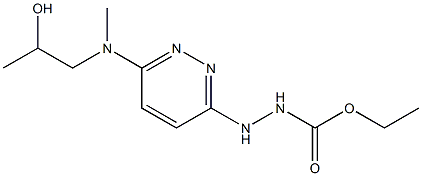 3-[6-[N-(2-Hydroxypropyl)-N-methylamino]pyridazin-3-yl]carbazic acid ethyl ester Struktur