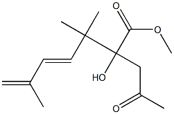 (4E)-2-Hydroxy-3,3,6-trimethyl-2-(2-oxopropyl)-4,6-heptadienoic acid methyl ester Struktur