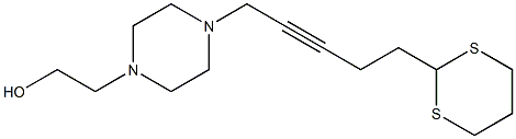 2-[4-[5-(1,3-Dithian-2-yl)-2-pentynyl]-1-piperazinyl]ethanol Struktur