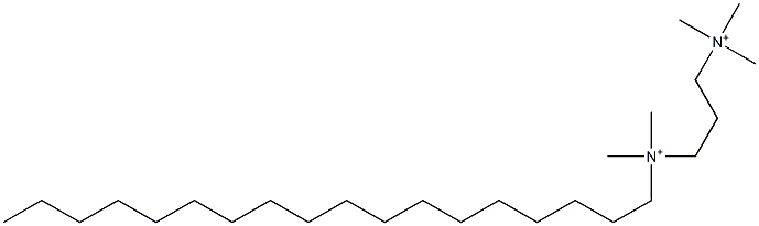 N-Octadecyl-N,N,N',N',N'-pentamethyl-1,3-propanediaminium Struktur