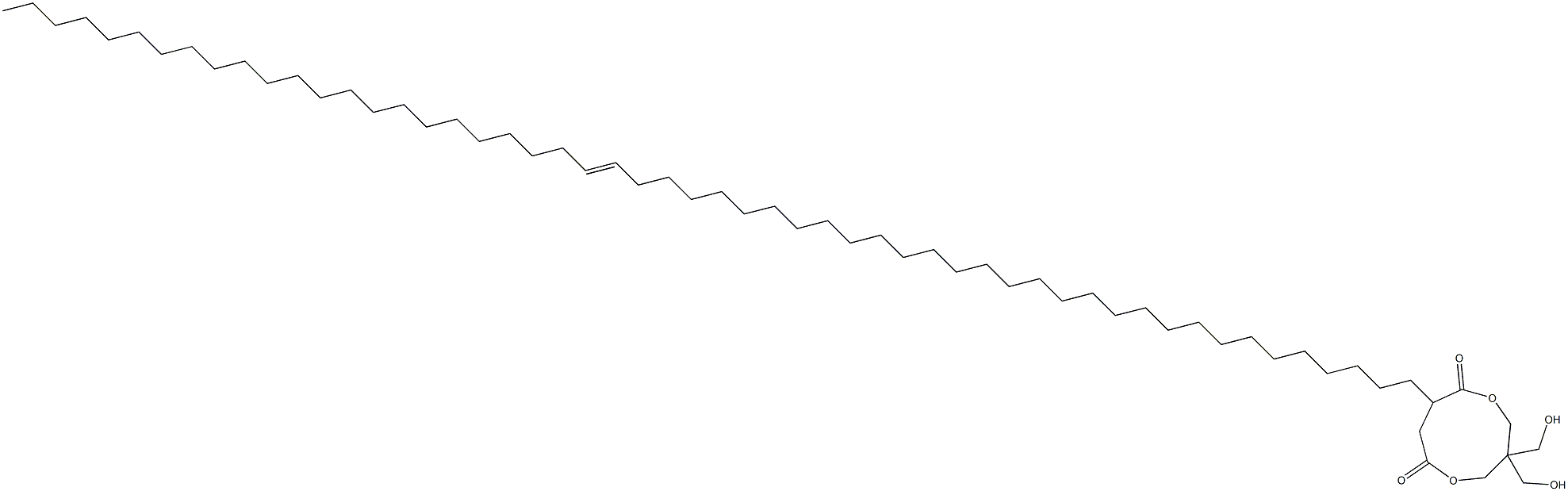 3,3-Bis(hydroxymethyl)-8-(31-tetrapentacontenyl)-1,5-dioxacyclononane-6,9-dione Struktur