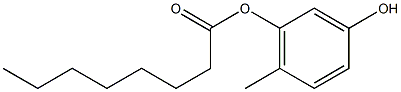 Octanoic acid 3-hydroxy-6-methylphenyl ester Struktur