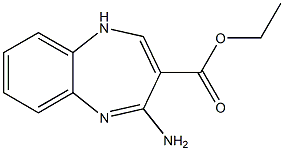 2-Amino-5H-1,5-benzodiazepine-3-carboxylic acid ethyl ester Struktur