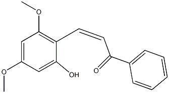 (Z)-4,6-Dimethoxy-2-hydroxychalcone Struktur