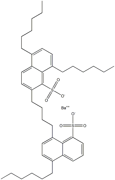 Bis(5,8-dihexyl-1-naphthalenesulfonic acid)barium salt Struktur