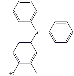 Diphenyl(3,5-dimethyl-4-hydroxyphenyl)sulfonium Struktur