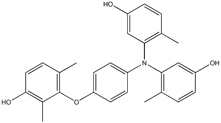 N,N-Bis(3-hydroxy-6-methylphenyl)-4-(3-hydroxy-2,6-dimethylphenoxy)benzenamine Struktur