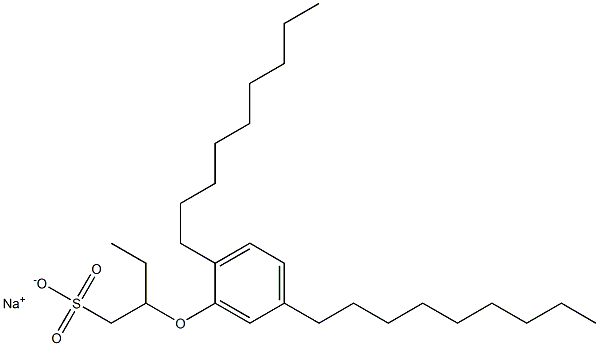 2-(2,5-Dinonylphenoxy)butane-1-sulfonic acid sodium salt Struktur