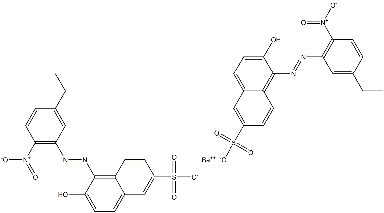 Bis[1-[(3-ethyl-6-nitrophenyl)azo]-2-hydroxy-6-naphthalenesulfonic acid]barium salt Struktur